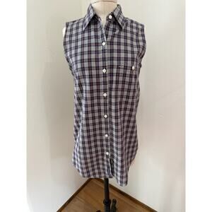 Vintage Abercrombie & Fitch Plaid Sleeveless Tunic Women's button down Western